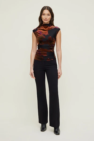 Burnout Cap Sleeve Top