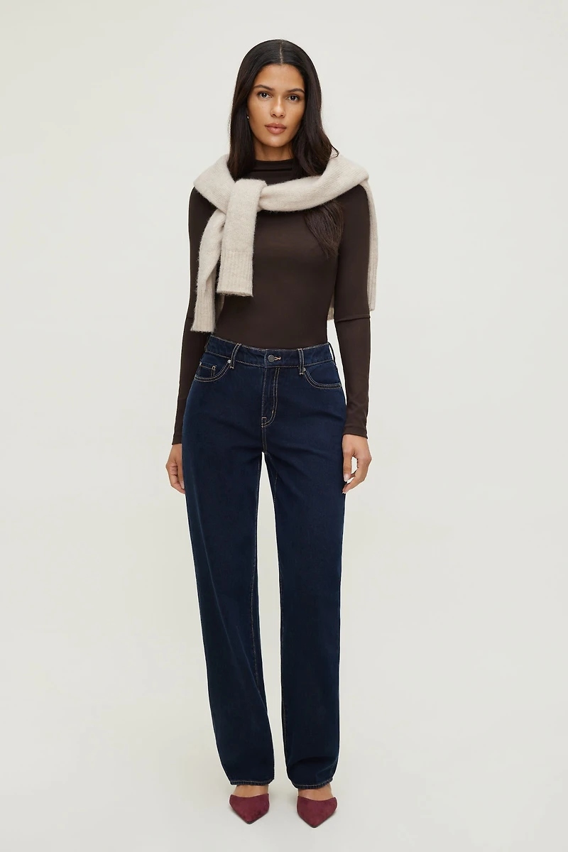 Haut à col montant et à manches longues