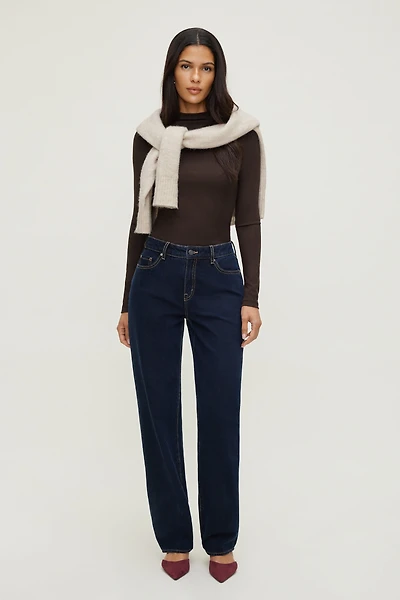 Haut à col montant et à manches longues