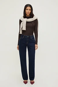 Haut à col montant et à manches longues