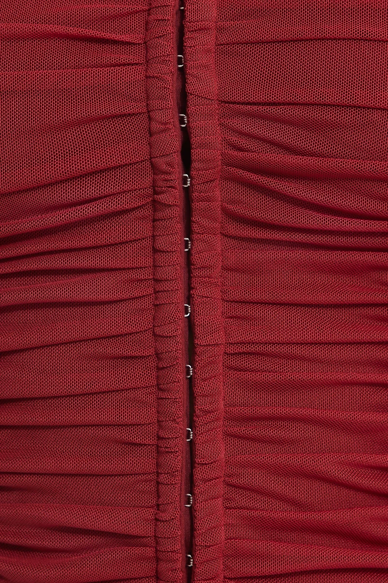 Bustier froncé en maille Salma