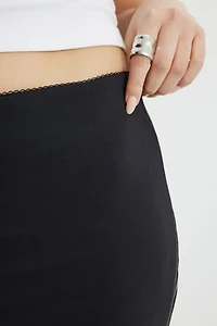 Picot Jersey Midi Slip Skirt