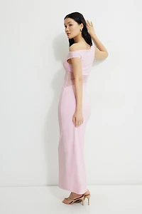Sheer Sculpt Maxi Dress