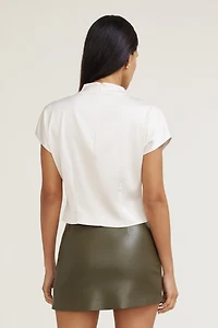 Blouse superposée en satin