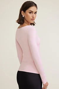 Haut sculptant à manches longues Nola