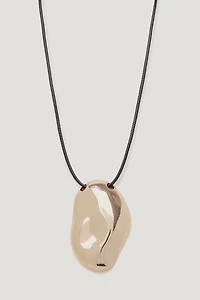 Rock Pendant Cord Necklace