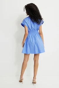 Minirobe chemise évasée Oxford