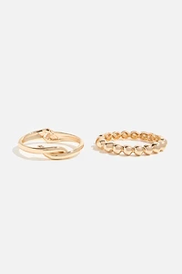 Ensemble de 2 bracelets à bulles et torsadés à charnière