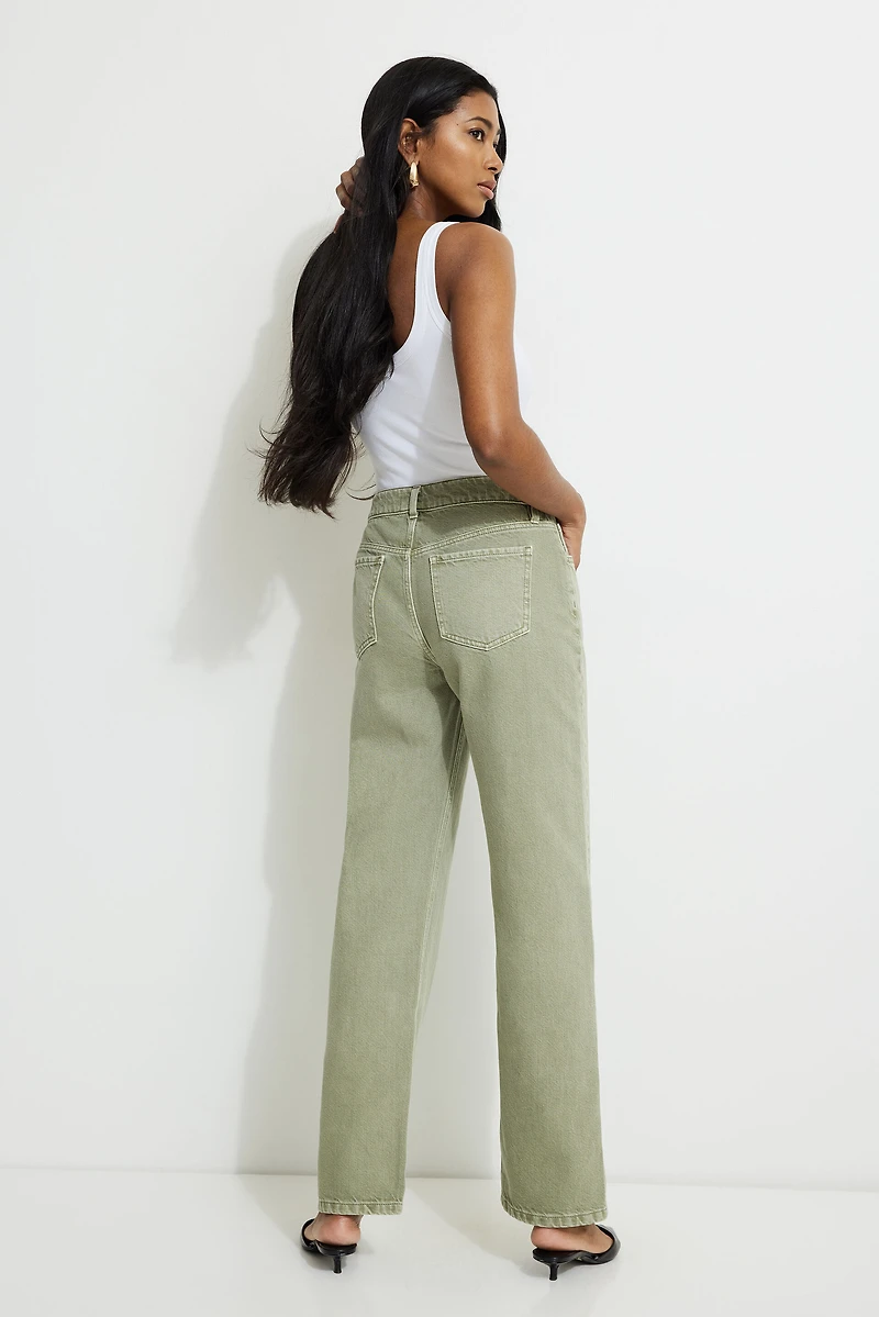 Mika Mid Rise Relaxed Straight Leg Jeans