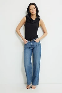 Draped Jersey Tank Top