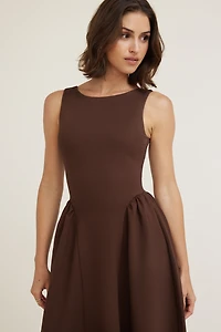 Iris Flared Ponte Maxi Dress