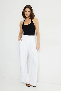 Pantalon plissé à jambe large