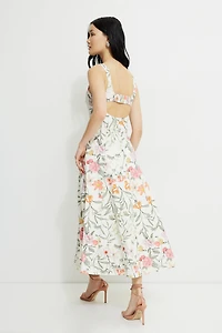 Robe maxi Capri en popeline
