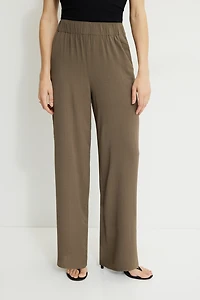 Pantalon à enfiler jambe large