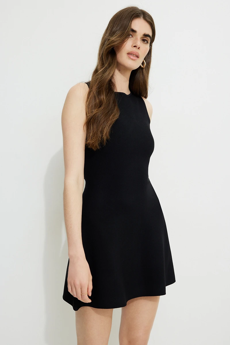Penelope Boat Neck Mini Sweater Dress