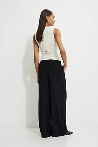 Pantalon à enfiler à jambe large