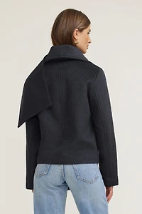 Scarfed Wool Coat
