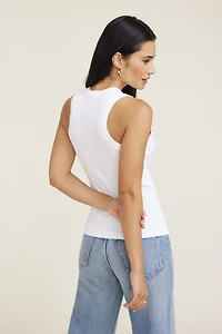 Camisole à col rond en coton