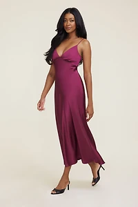 Robe maxi en satin Sage
