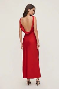 Robe nuisette maxi en satin Nora