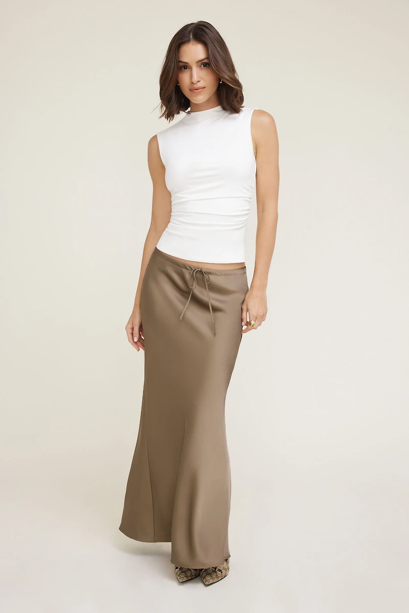 Mock Neck Cotton Spandex Tank Top
