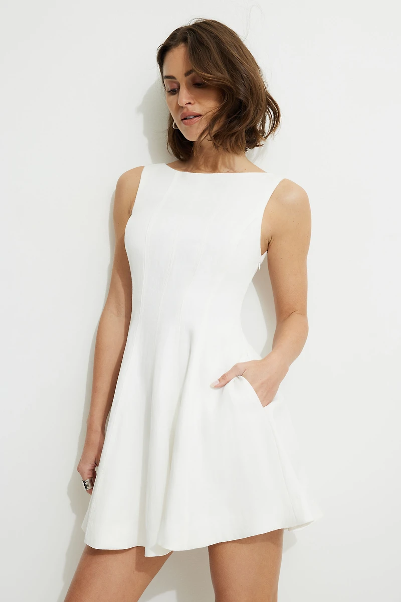 Minirobe à col bateau Cecelia