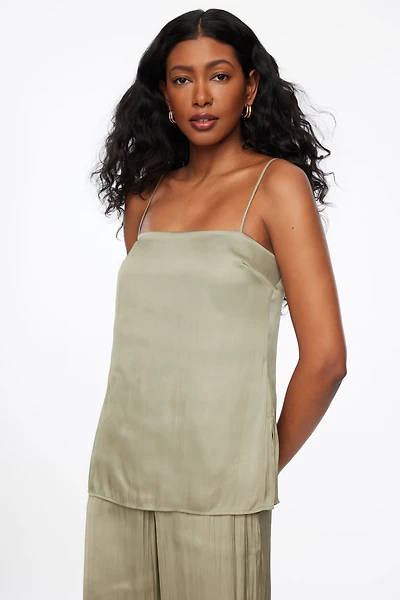 Cami froissée en satin