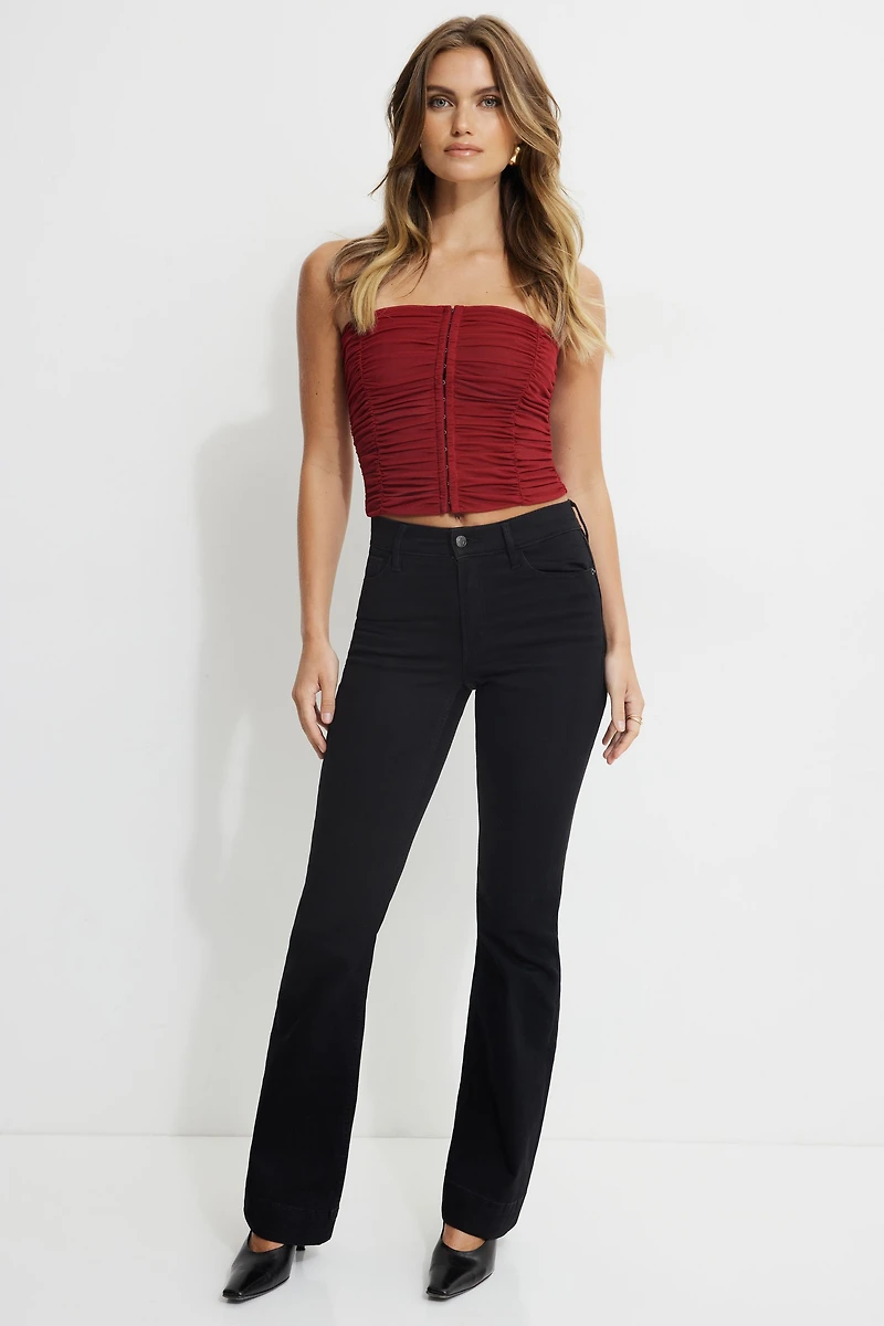 Bustier froncé en maille Salma