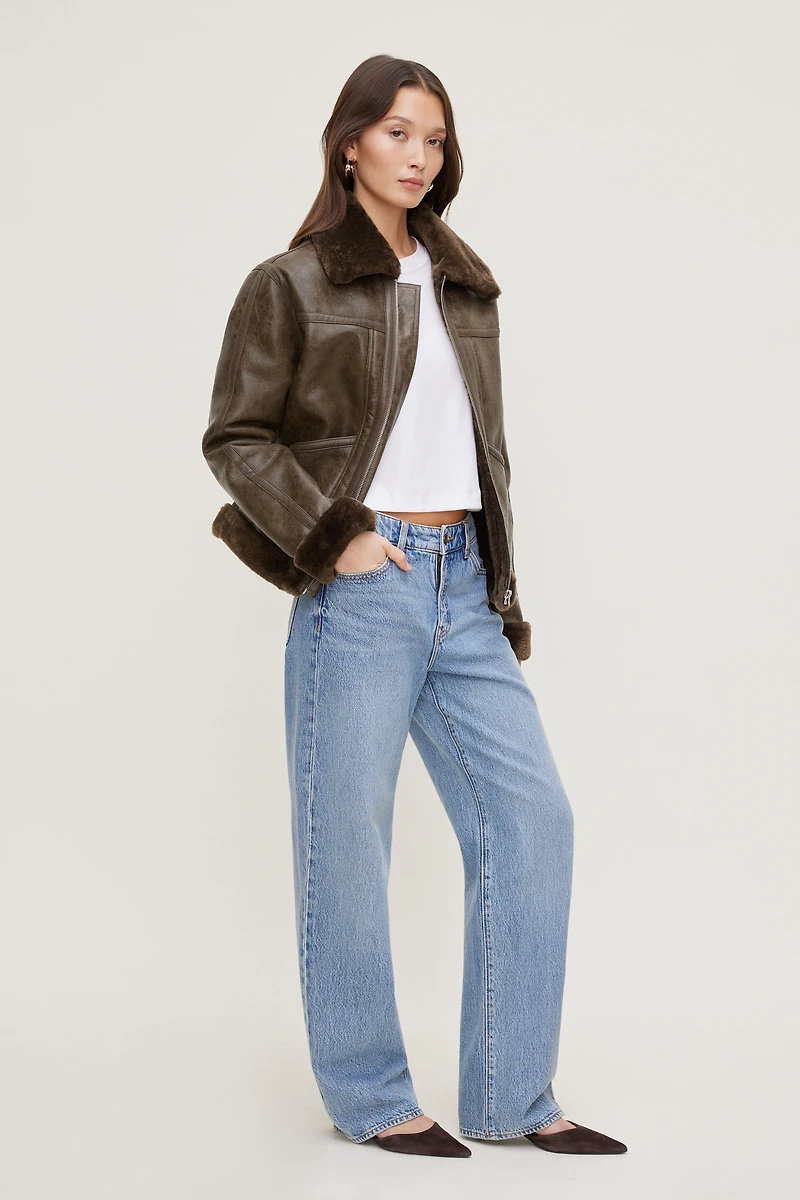 Mika Mid Rise Relaxed Straight Leg Jeans