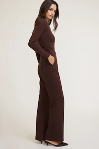 Pantalon ajusté à jambe semi-évasée Stevie