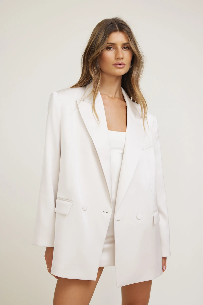 Noa Oversized Satin Blazer