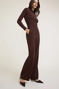 Pantalon ajusté à jambe semi-évasée Stevie