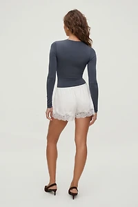 Justaucorps sculptant à col carré