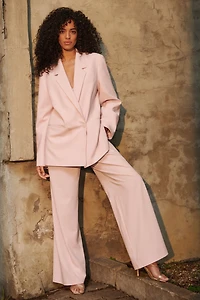 Pantalon plissé à jambe large
