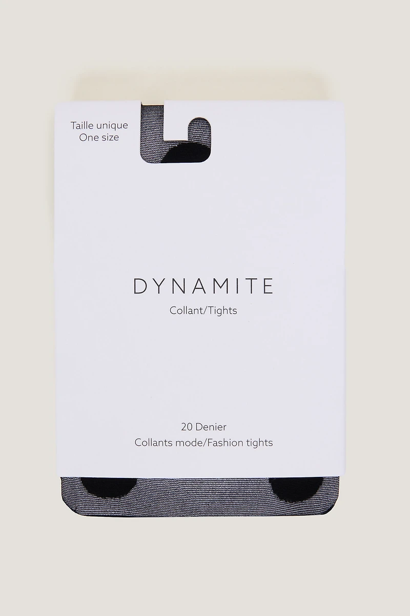 Collants diaphanes à pois