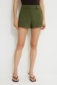 High Rise Tailored Shorts