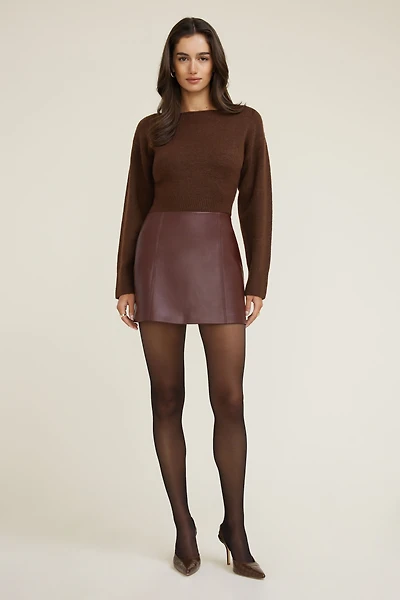 Kylie Faux Leather Mini Skirt