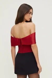 Haut tube à boucle en satin