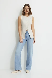 Round Neck Flyaway Vest