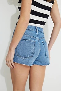 Claudia High Rise Mom Denim Shorts