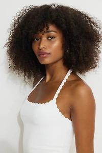 Scalloped Knit Halter Top