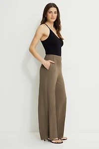 Pantalon à enfiler jambe large