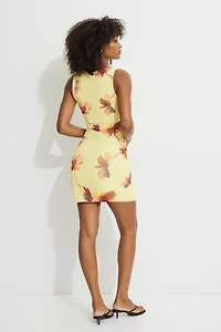 Katia Ruched Mesh Mini Dress