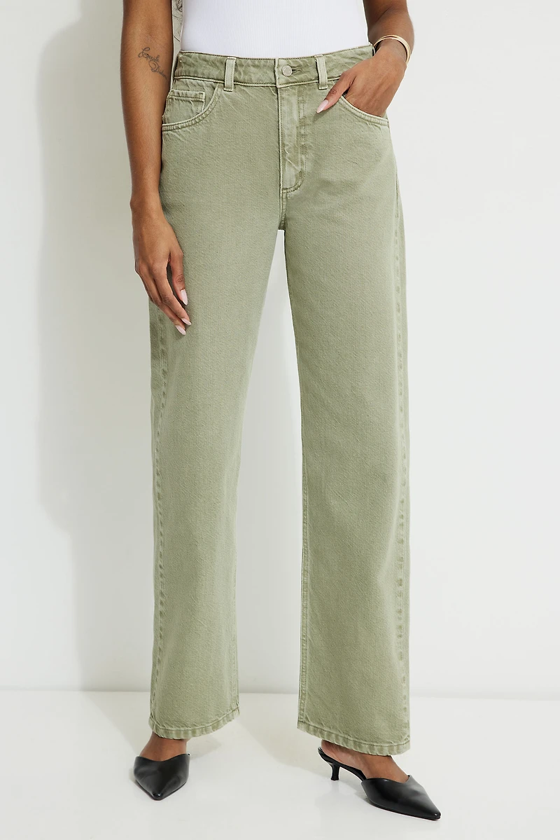 Mika Mid Rise Relaxed Straight Leg Jeans
