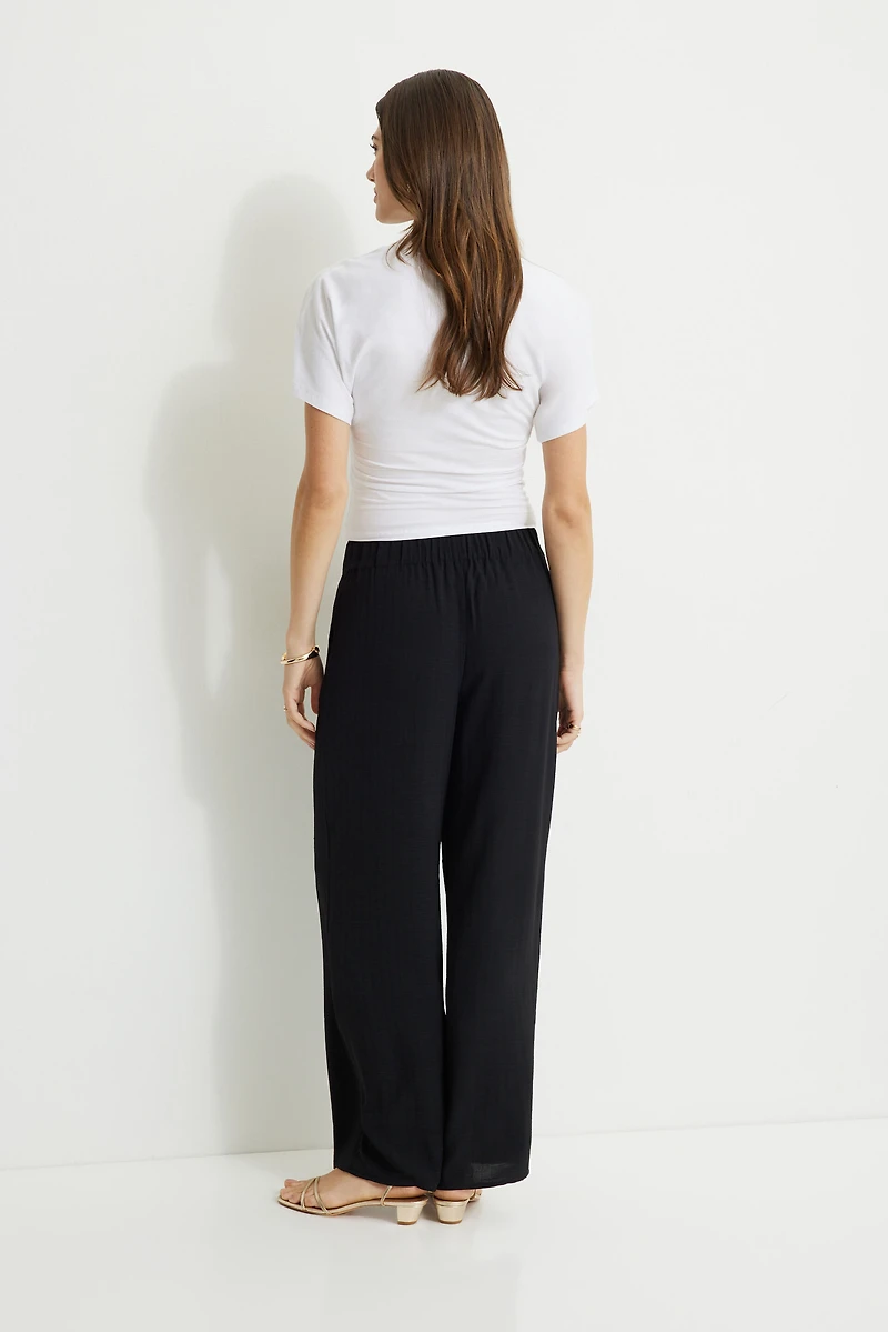 Wide Leg Pull On Pants