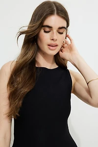 Penelope Boat Neck Mini Sweater Dress