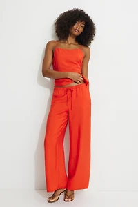 Pantalon à cordon et jambe large