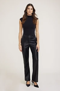 Camelia Straight Leg Faux Leather Pants