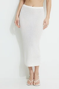 Jupe maxi en pointelle