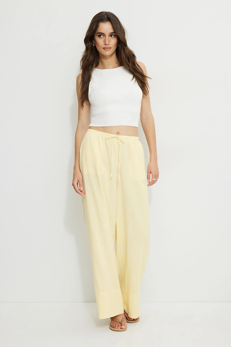 Leo Wide Leg Linen Pants